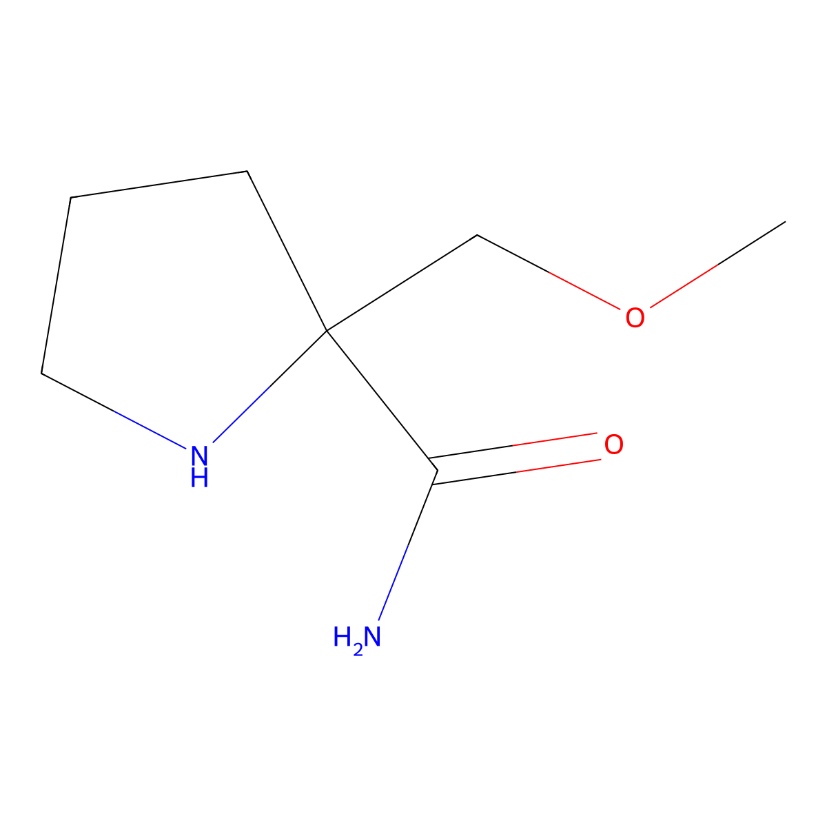 2-(Methoxymethyl)pyrrolidine-2-carboxamide molecular structure, CAS 1824511-89-8
