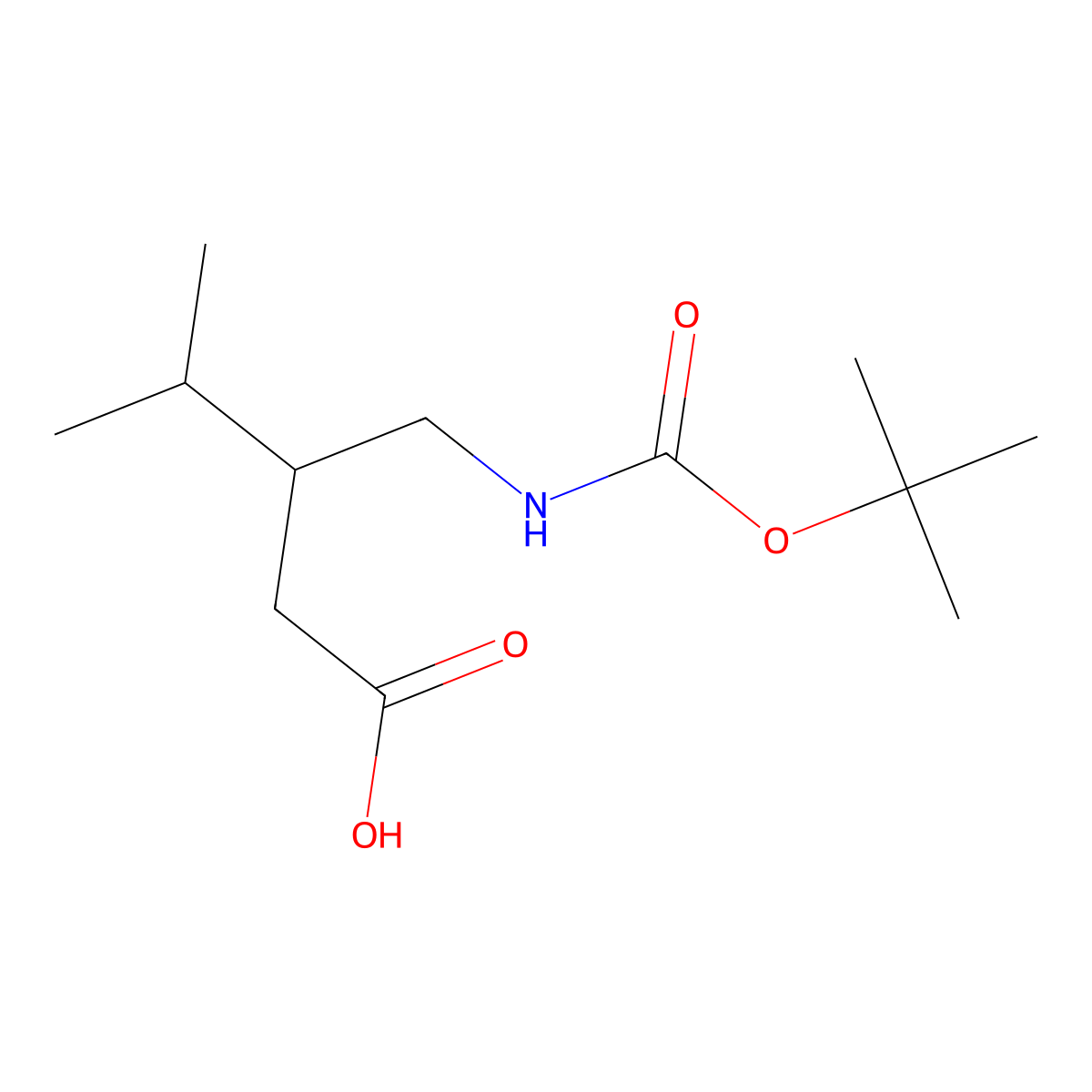 3-({[(Tert-butoxy)carbonyl]amino}methyl)-4-methylpentanoic acid molecular structure, CAS 1824513-05-4