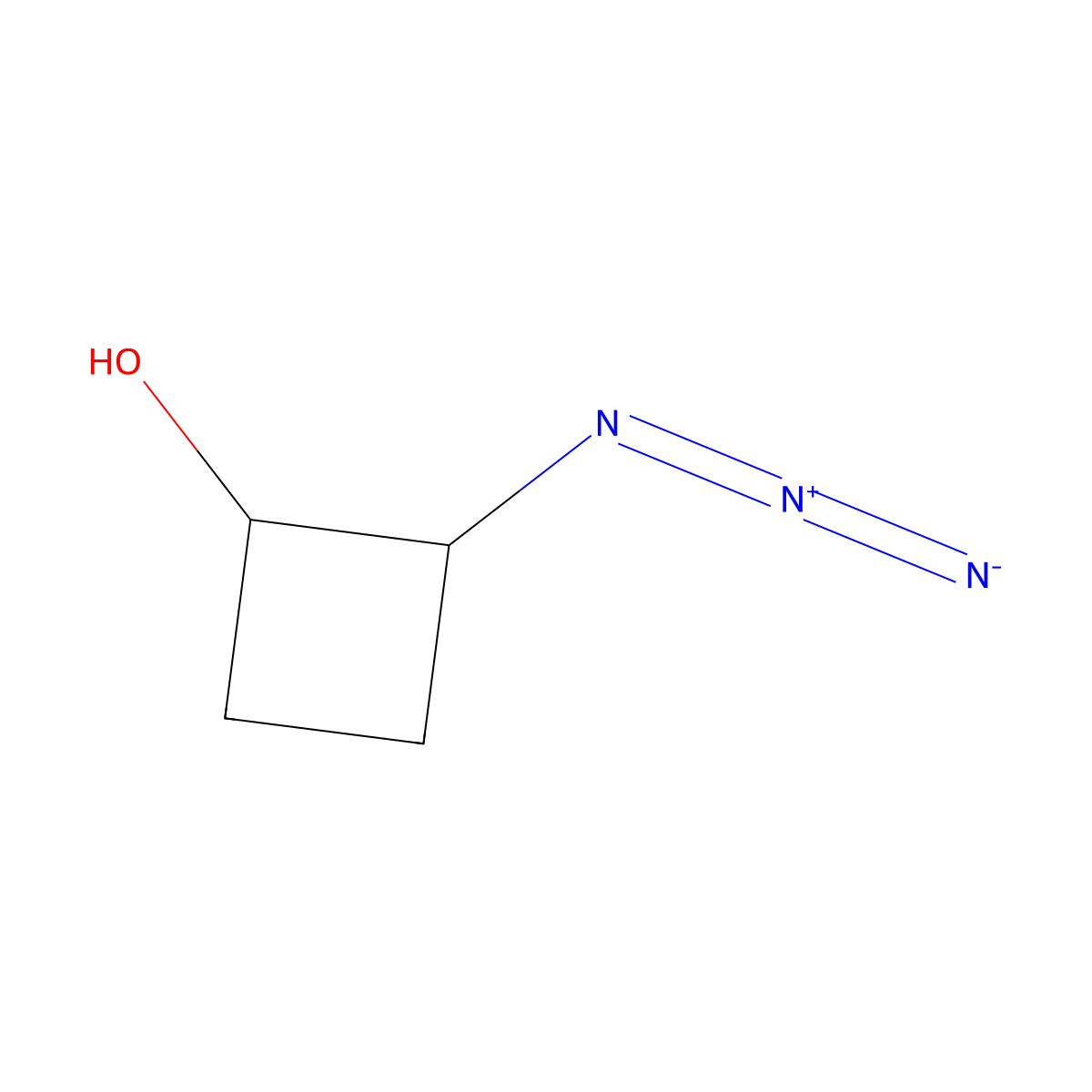 2-Azidocyclobutan-1-ol molecular structure, CAS 1824514-76-2
