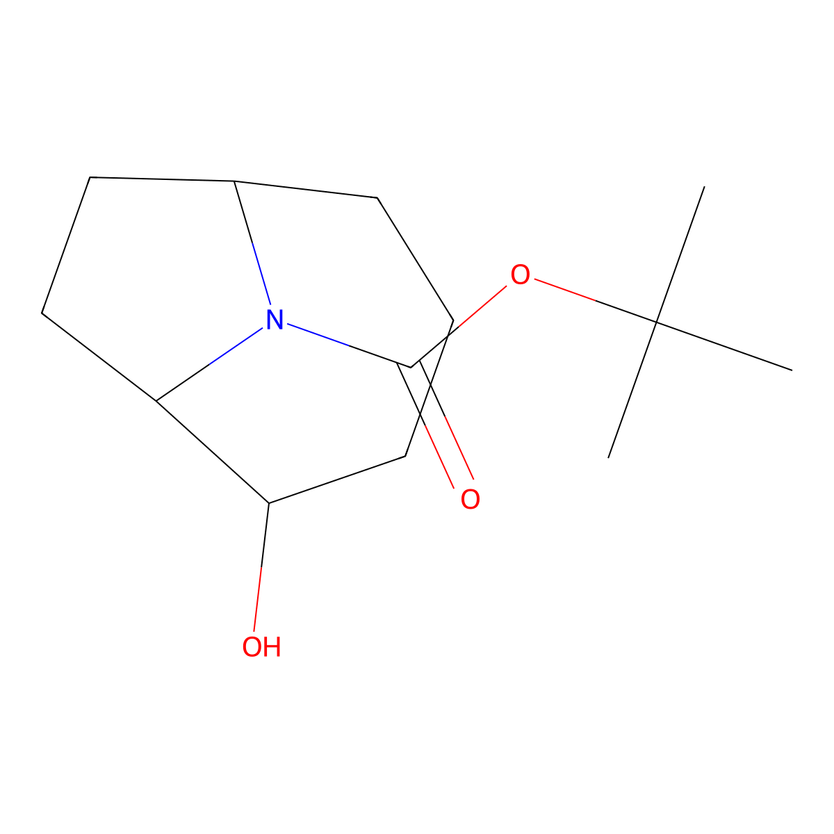 Tert-butyl 2-hydroxy-9-azabicyclo[4.2.1]nonane-9-carboxylate molecular structure, CAS 1824524-47-1