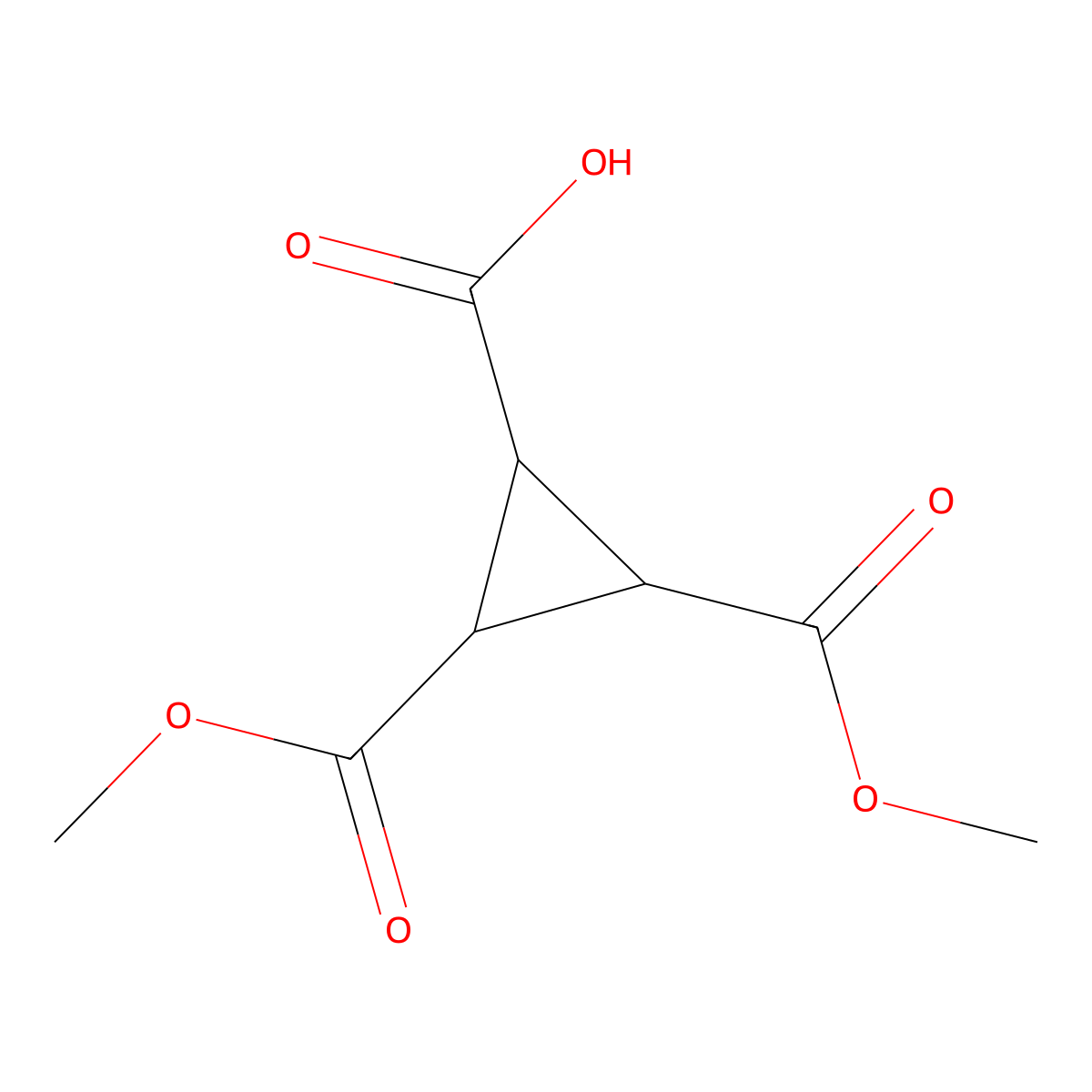 2,3-Bis(methoxycarbonyl)cyclopropane-1-carboxylic acid molecular structure, CAS 1824529-29-4