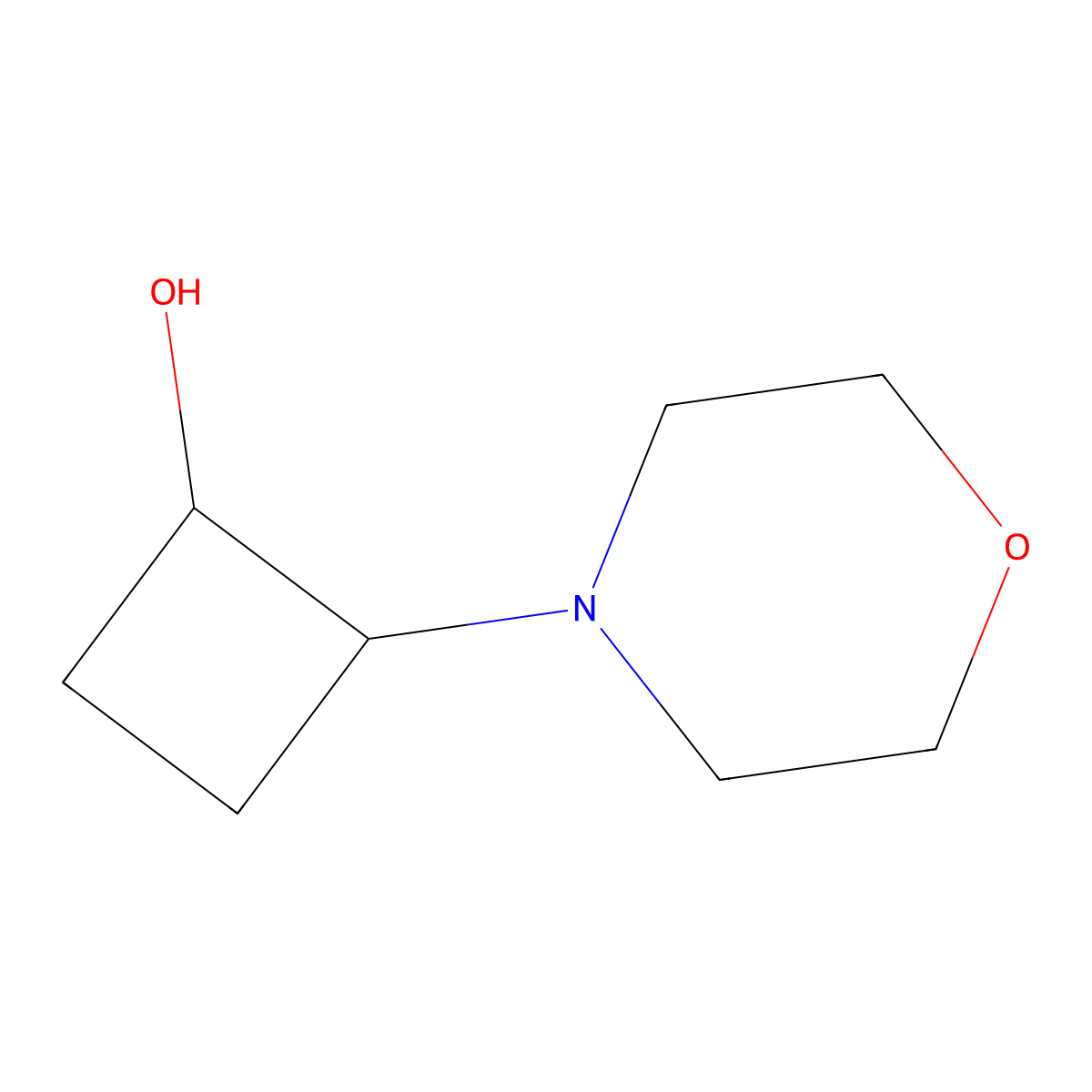 2-(Morpholin-4-yl)cyclobutan-1-ol molecular structure, CAS 1824529-67-0