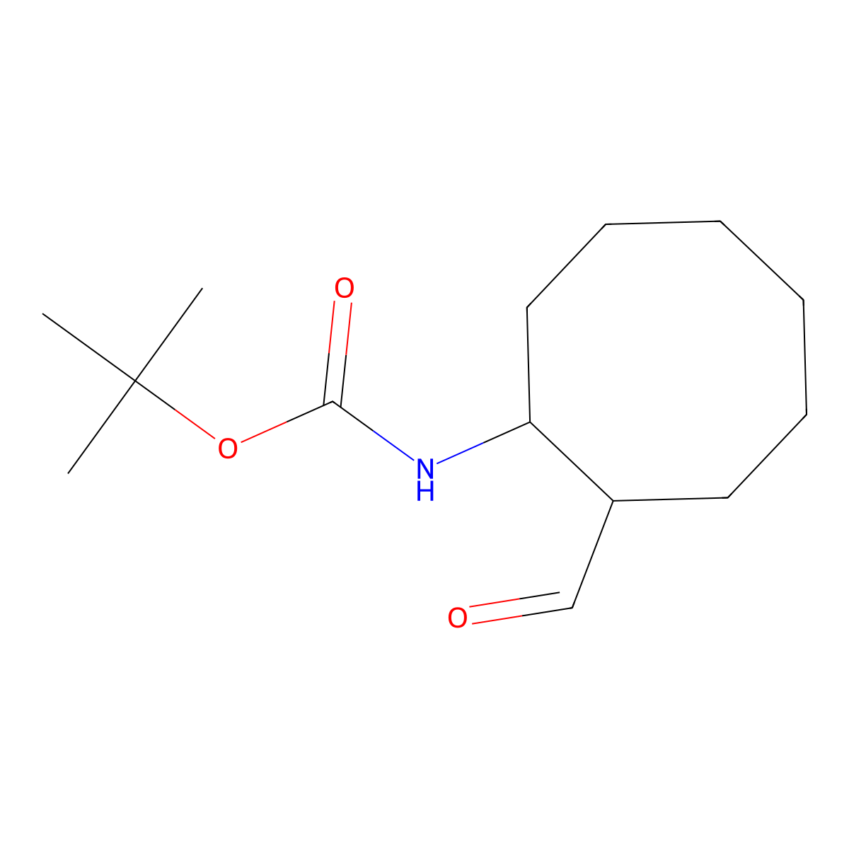 tert-Butyl N-(2-formylcyclooctyl)carbamate molecular structure, CAS 1824533-68-7