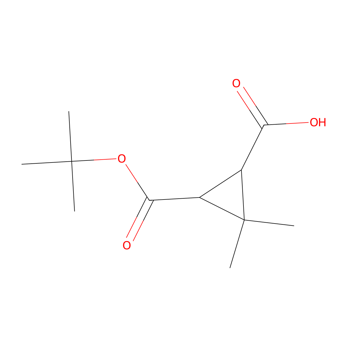3-(tert-Butoxycarbonyl)-2,2-dimethylcyclopropane-1-carboxylic acid molecular structure, CAS 1824533-77-8