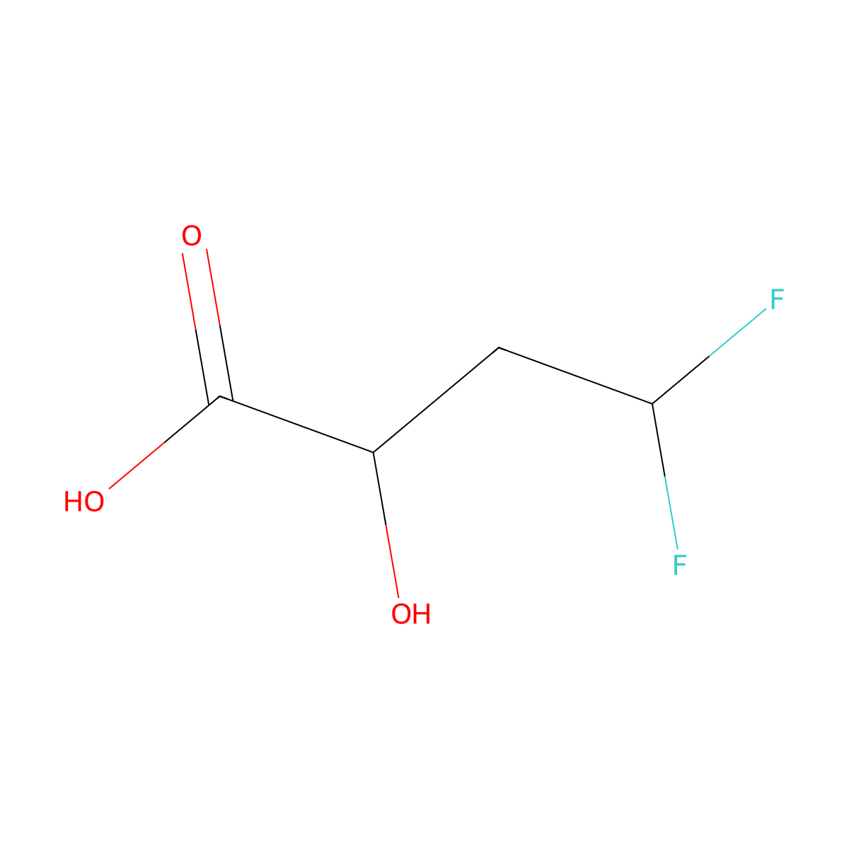 4,4-Difluoro-2-hydroxybutanoic acid molecular structure, CAS 1824535-27-4