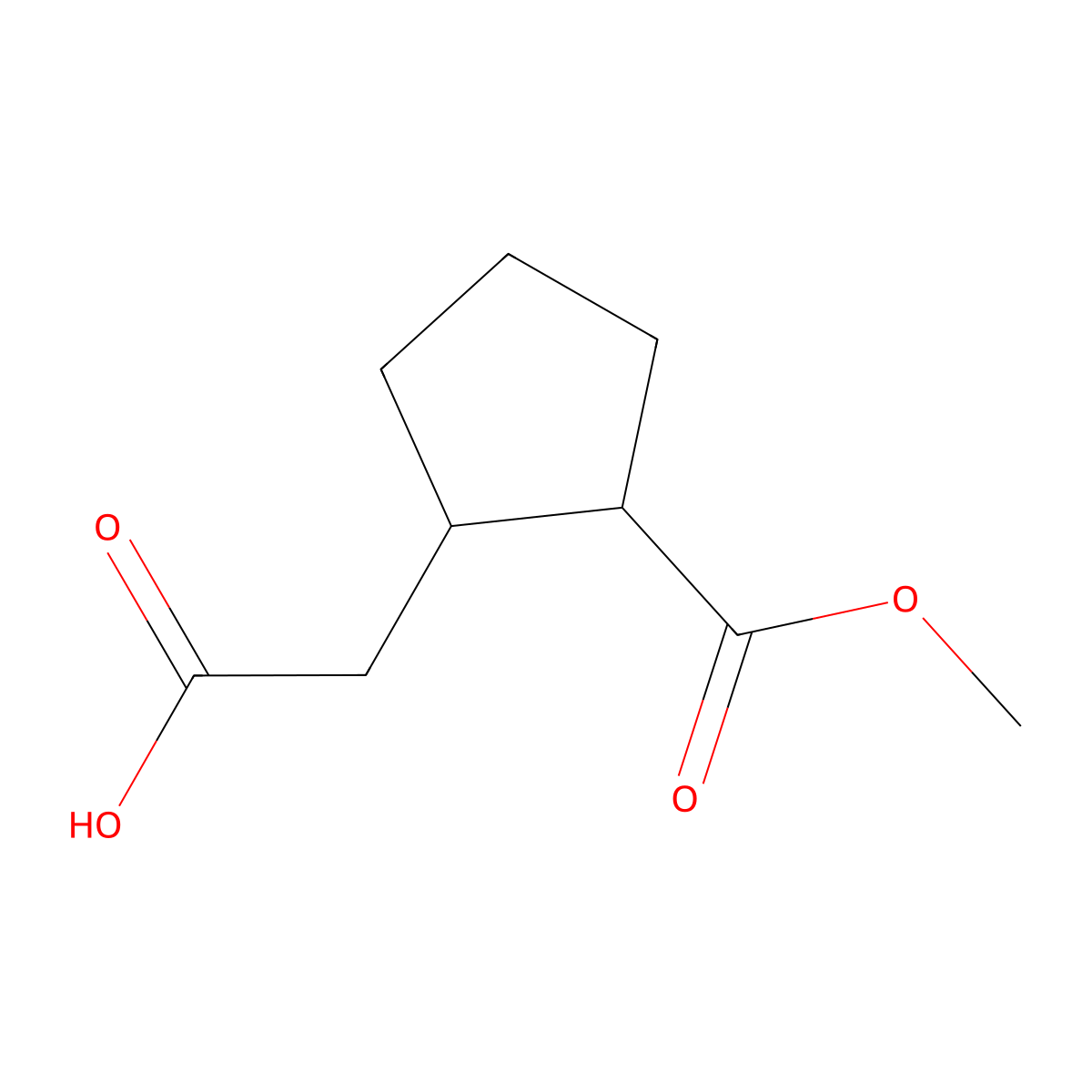 2-[2-(Methoxycarbonyl)cyclopentyl]acetic acid molecular structure, CAS 1824535-70-7