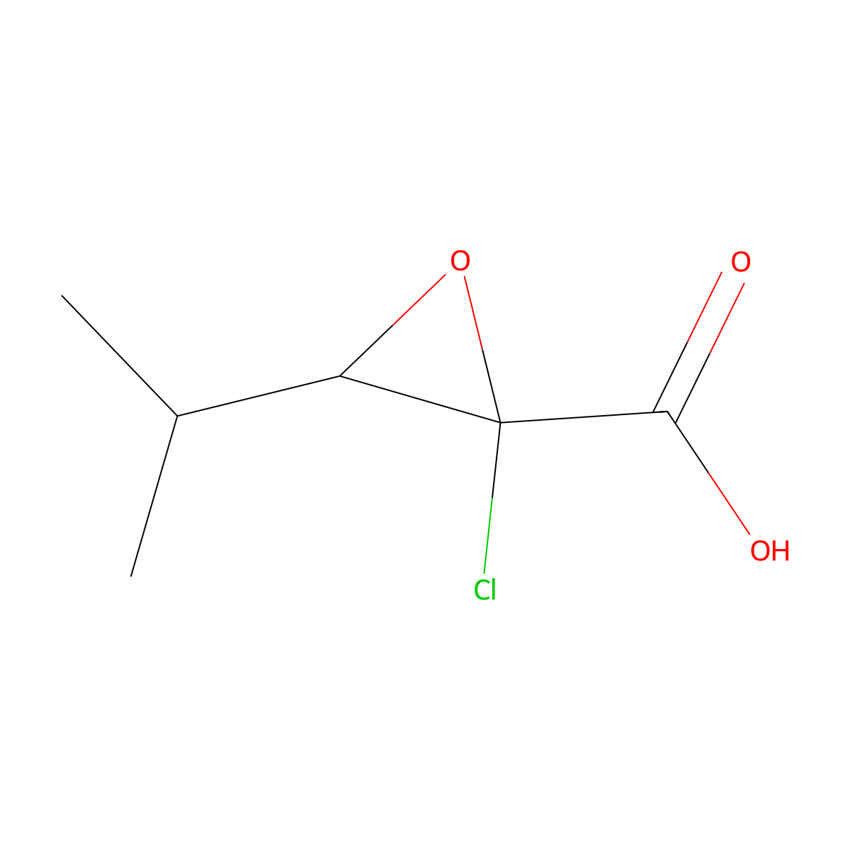 2-Chloro-3-propan-2-yloxirane-2-carboxylic acid molecular structure, CAS 1824537-86-1