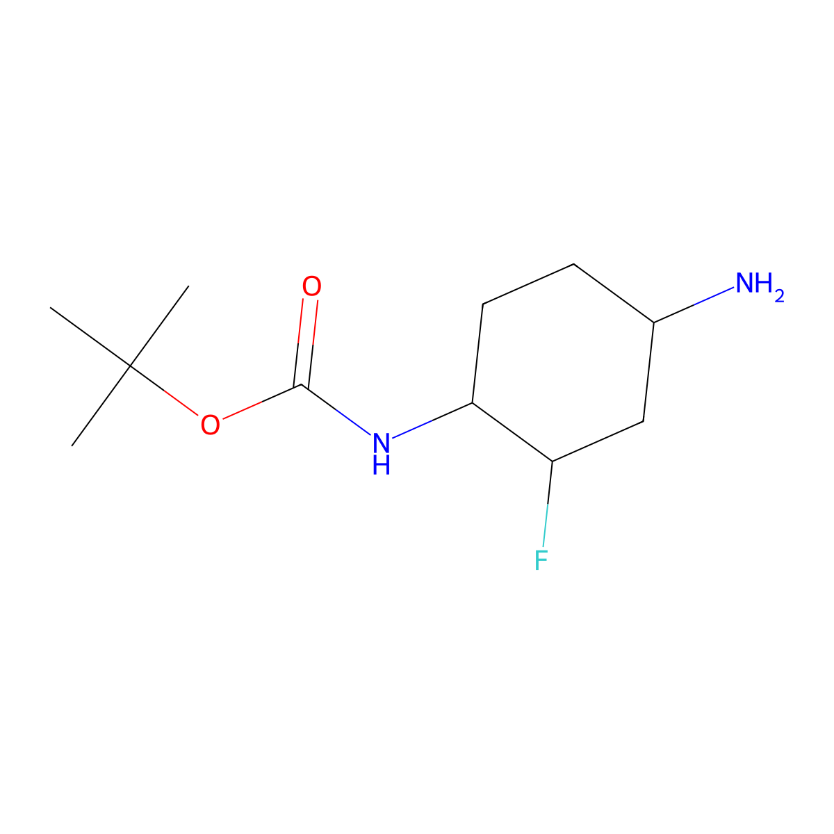 tert-Butyl (4-amino-2-fluorocyclohexyl)carbamate molecular structure, CAS 1824539-75-4