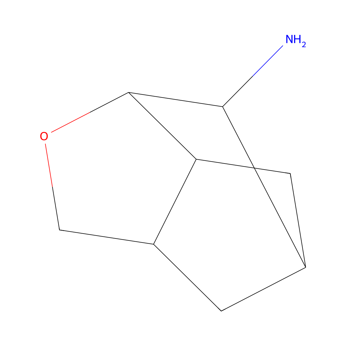 4-Oxatricyclo[4.2.1.0,3,7]nonan-2-amine molecular structure, CAS 1824547-40-1