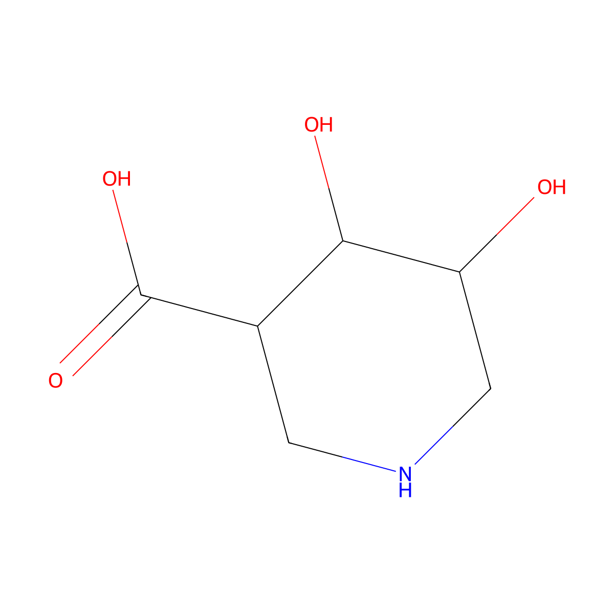 4,5-Dihydroxypiperidine-3-carboxylic acid molecular structure, CAS 1824549-46-3