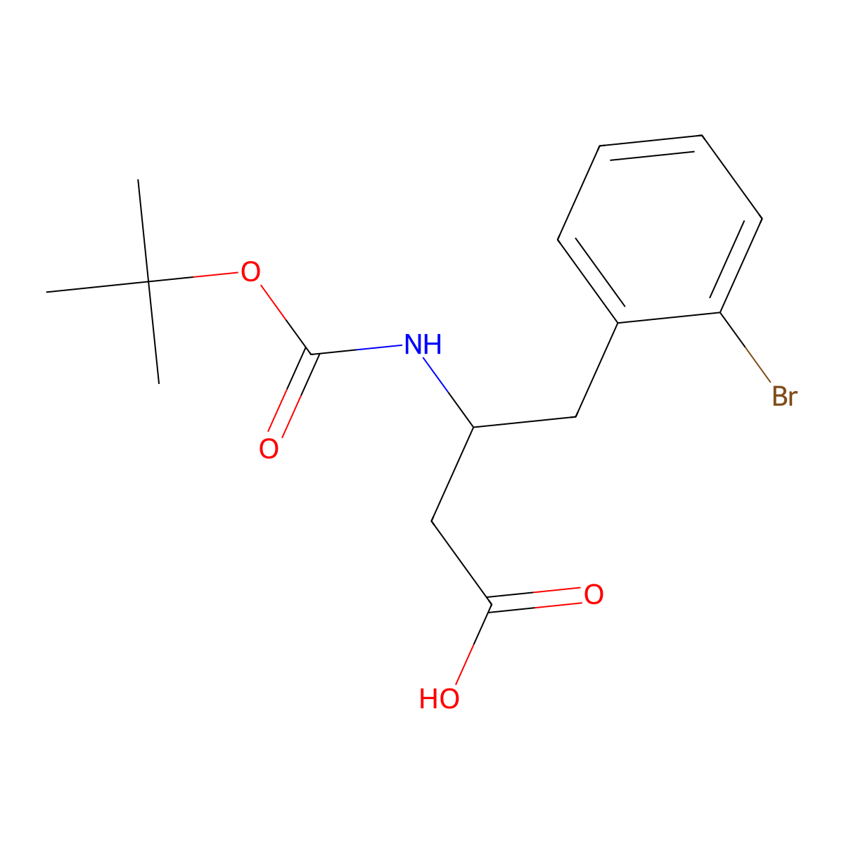 3-(Boc-amino)-4-(2-bromophenyl)butyric Acid molecular structure, CAS 1824553-60-7