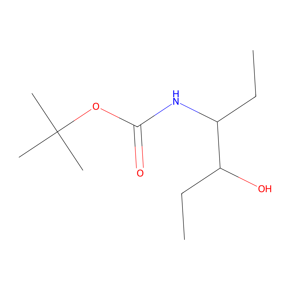 tert-butyl N-(4-hydroxyhexan-3-yl)carbamate molecular structure, CAS 1824556-01-5