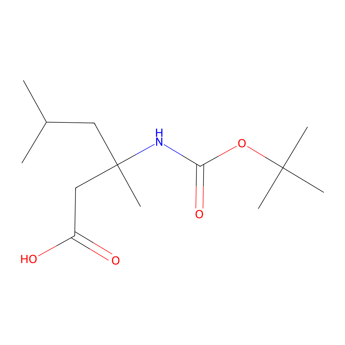 3-{[(Tert-butoxy)carbonyl]amino}-3,5-dimethylhexanoic acid molecular structure, CAS 1824559-25-2