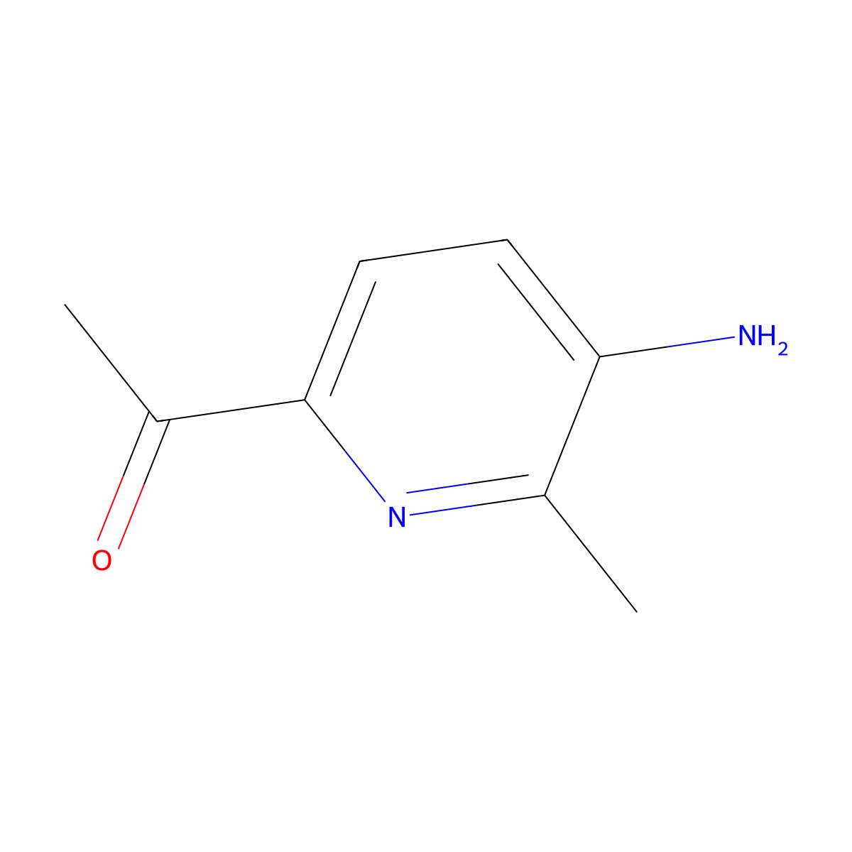 1-(5-Amino-6-methyl-2-pyridinyl)ethanone molecular structure, CAS 1824568-80-0
