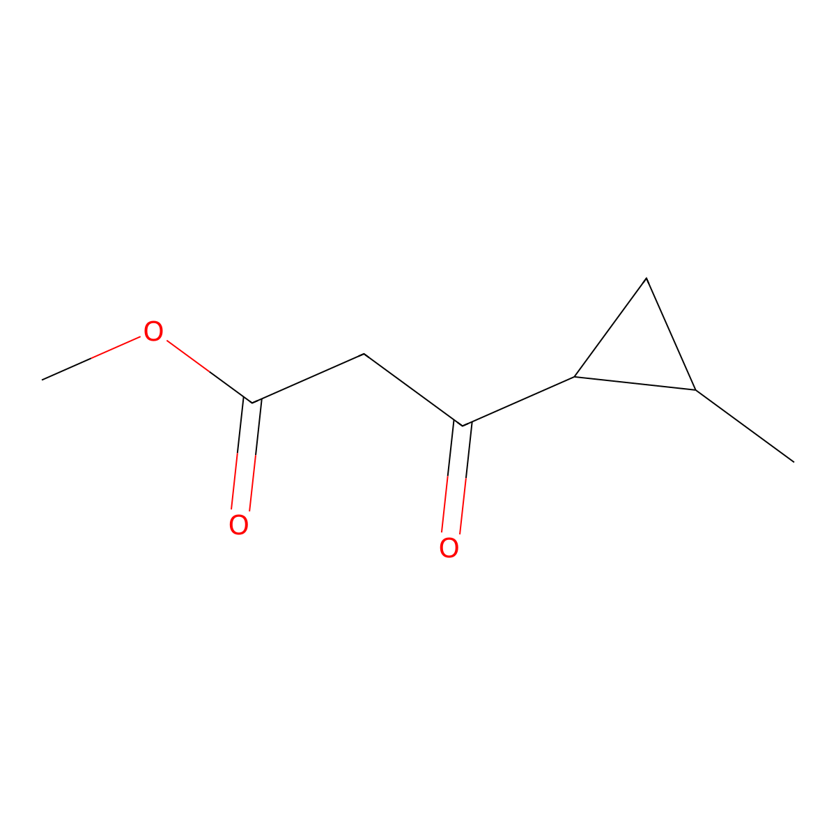 Methyl 3-(2-methylcyclopropyl)-3-oxopropanoate molecular structure, CAS 1824569-62-1