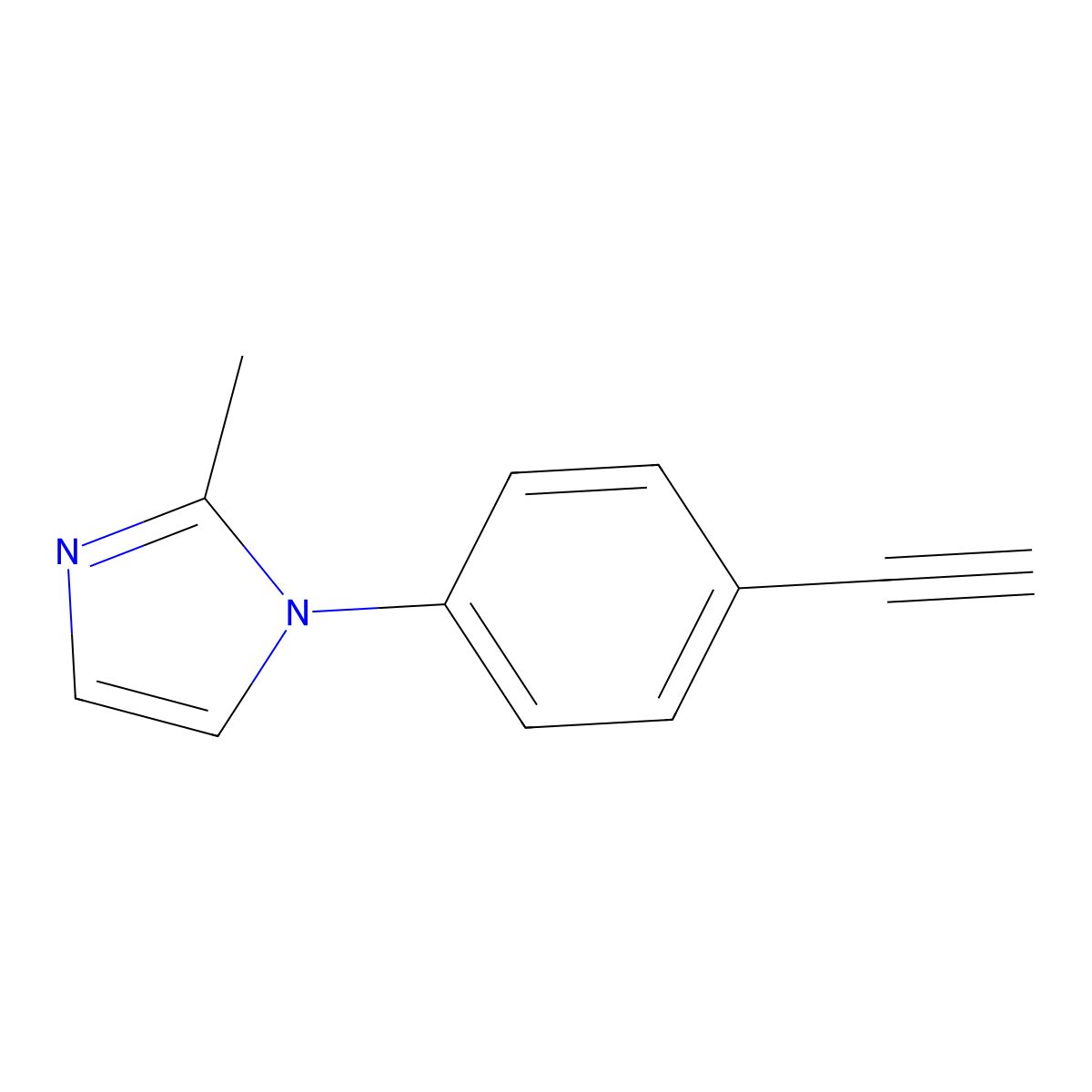 1-(4-Ethynylphenyl)-2-methyl-1H-imidazole molecular structure, CAS 1824572-21-5