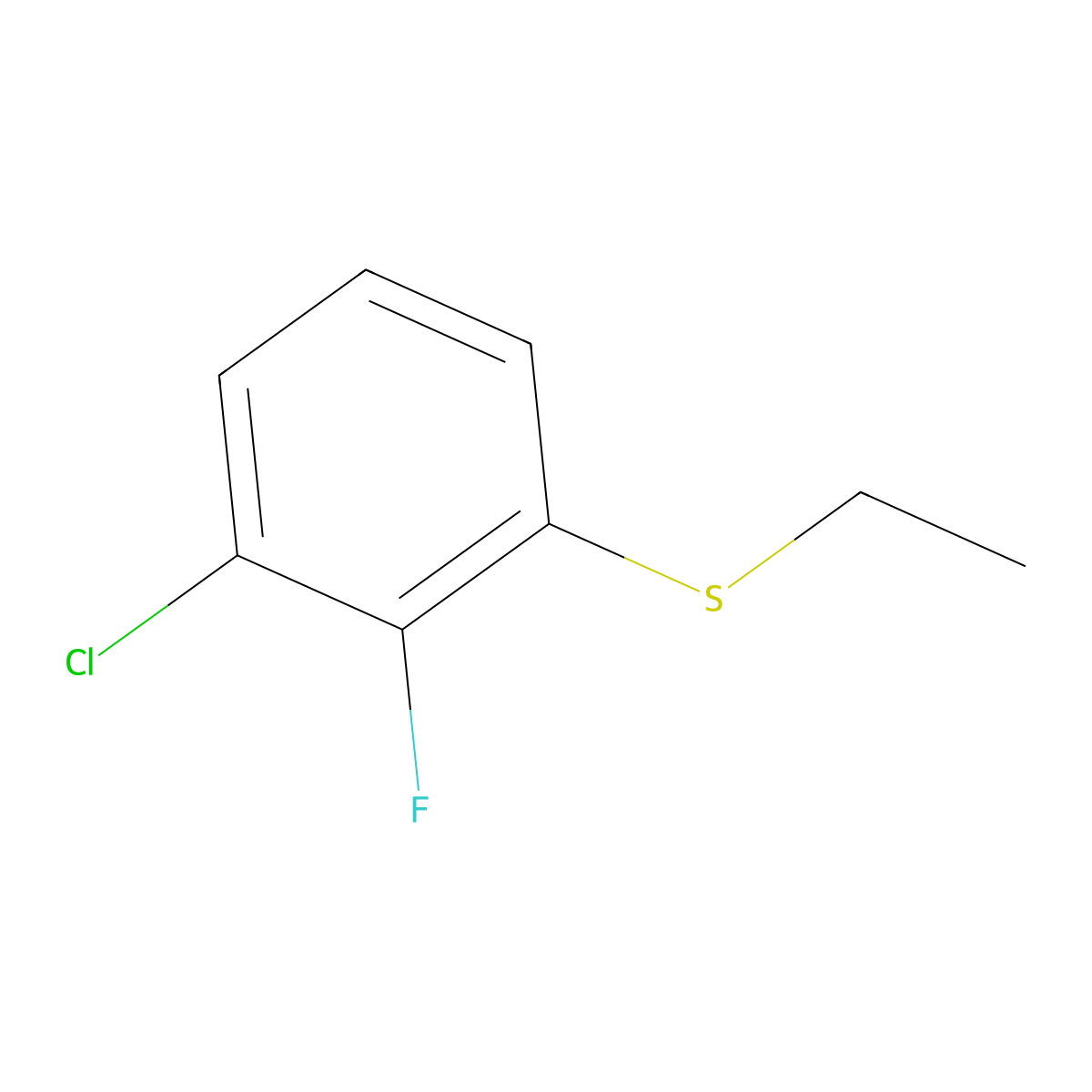 (3-Chloro-2-fluorophenyl)(ethyl)sulfane molecular structure, CAS 1824575-29-2