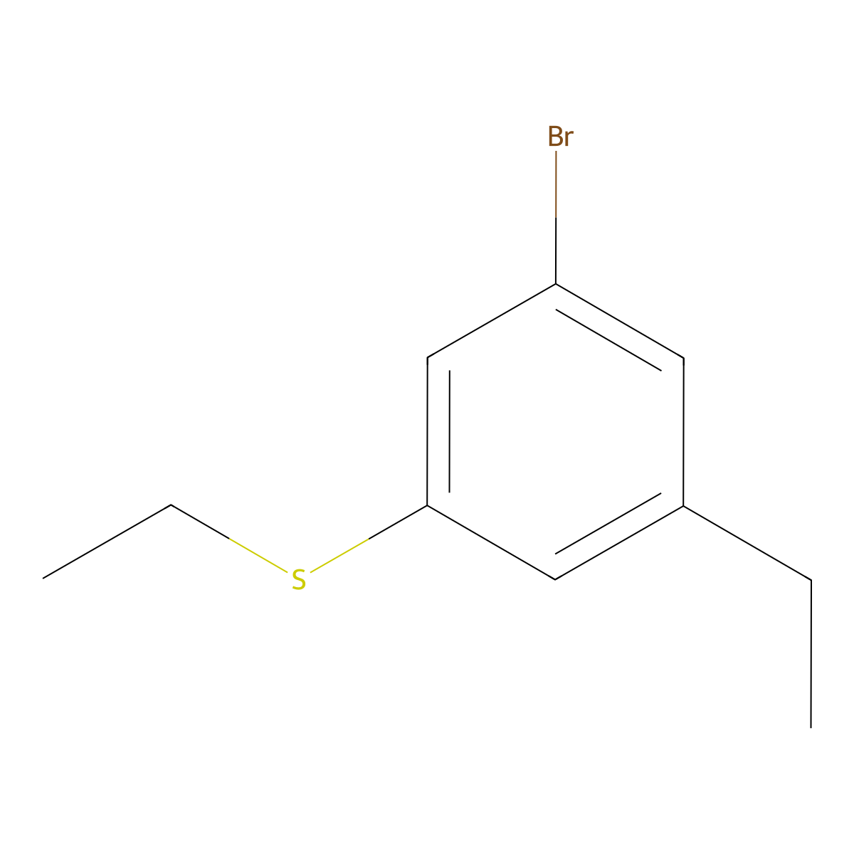 (3-Bromo-5-ethylphenyl)(ethyl)sulfane molecular structure, CAS 1824575-54-3