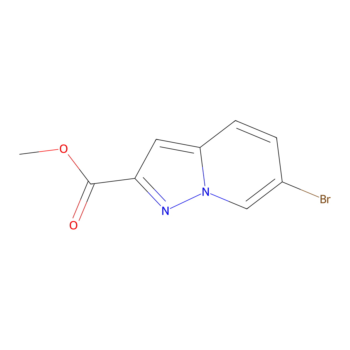 Methyl 6-bromopyrazolo[1,5-a]pyridine-2-carboxylate molecular structure, CAS 1824577-02-7