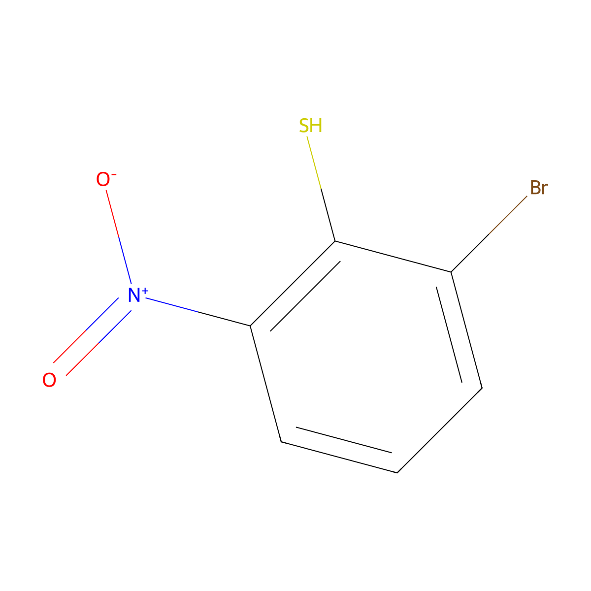 2-Bromo-6-nitrobenzenethiol molecular structure, CAS 1824578-86-0