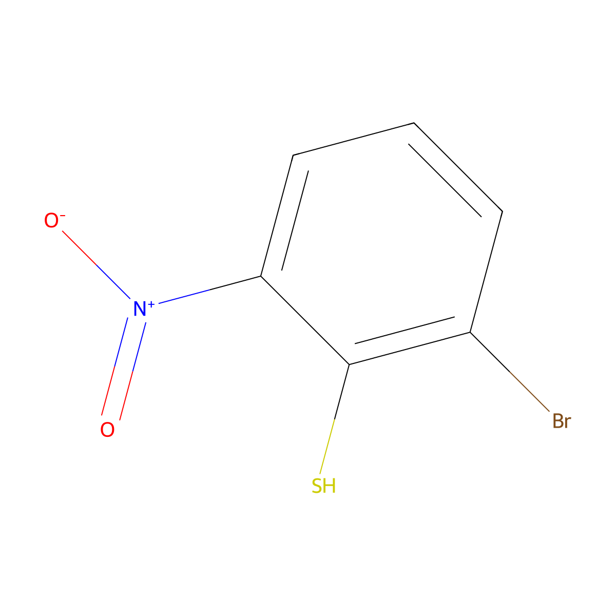 2-Bromo-6-nitrobenzenethiol molecular structure, CAS 1824578-86-0