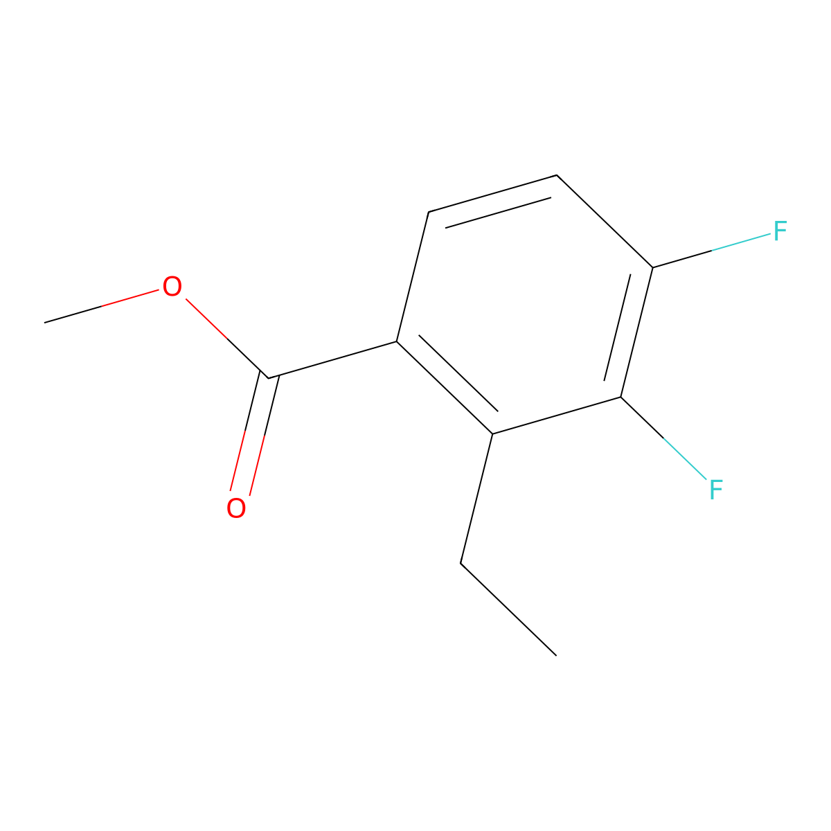 Methyl 2-ethyl-3,4-difluorobenzoate molecular structure, CAS 1824578-98-4