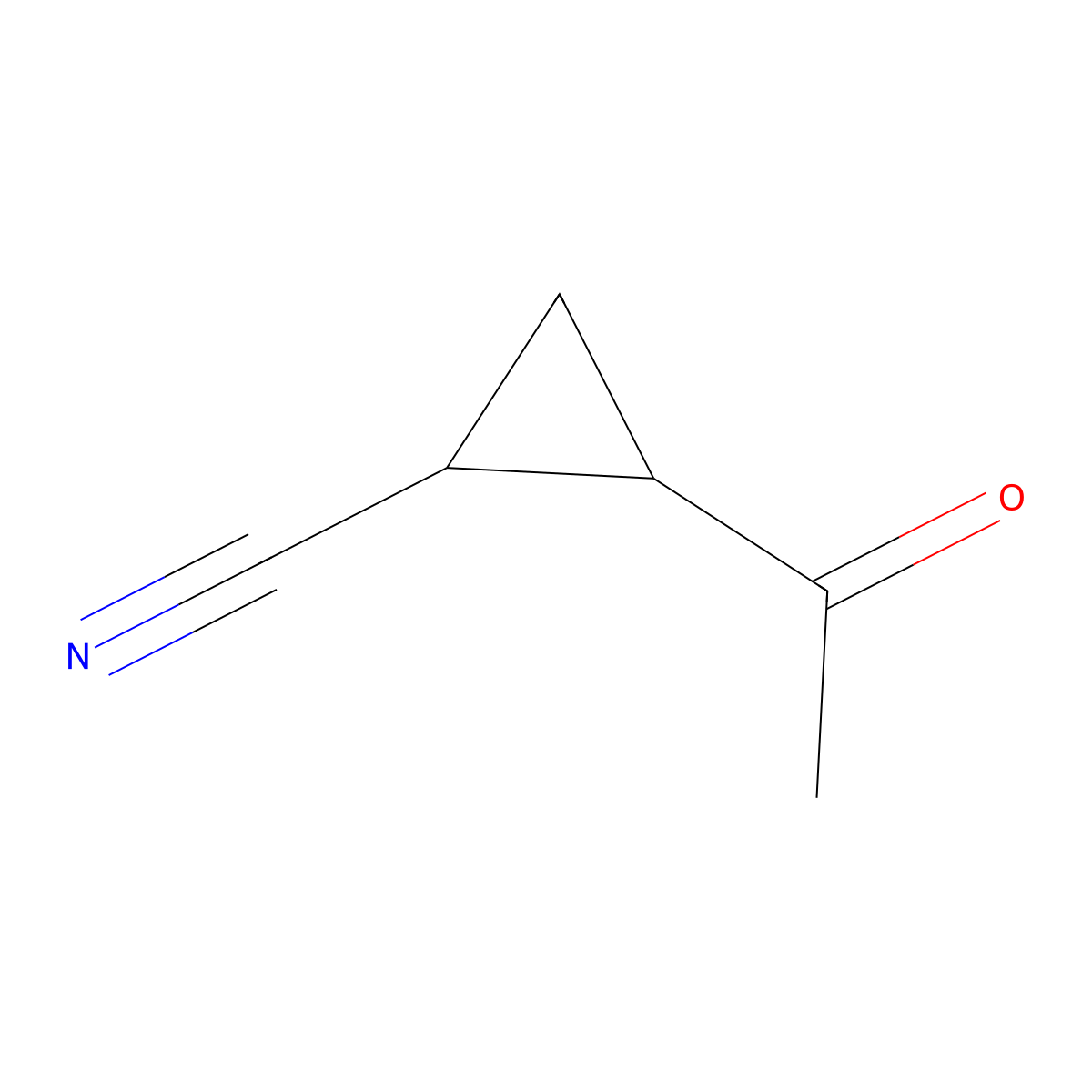 2-Acetylcyclopropane-1-carbonitrile molecular structure, CAS 1824580-22-4