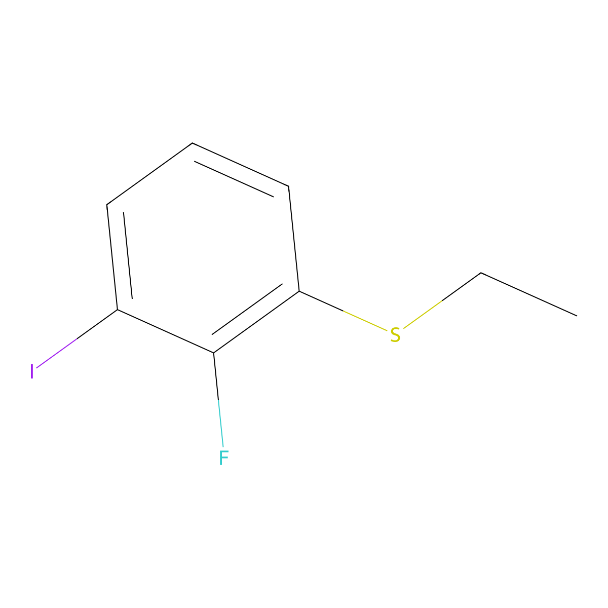 Ethyl(2-fluoro-3-iodophenyl)sulfane molecular structure, CAS 1824585-49-0