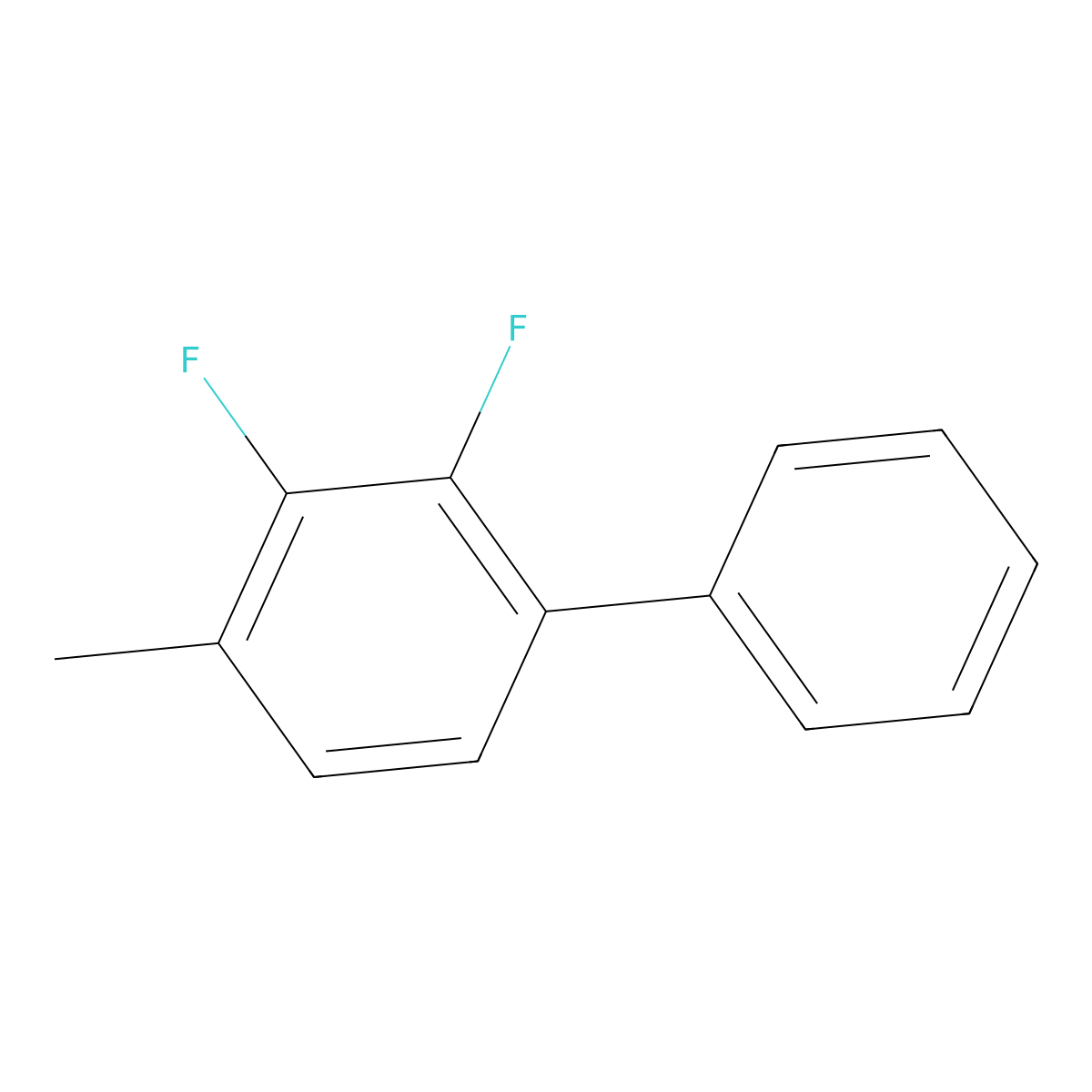 2,3-Difluoro-4-methyl-1,1'-biphenyl molecular structure, CAS 1824585-91-2