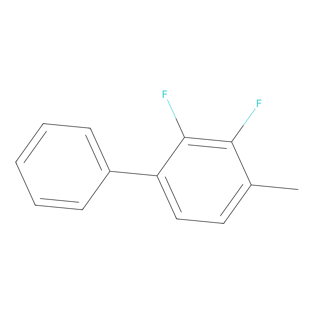 2,3-Difluoro-4-methyl-1,1'-biphenyl molecular structure, CAS 1824585-91-2