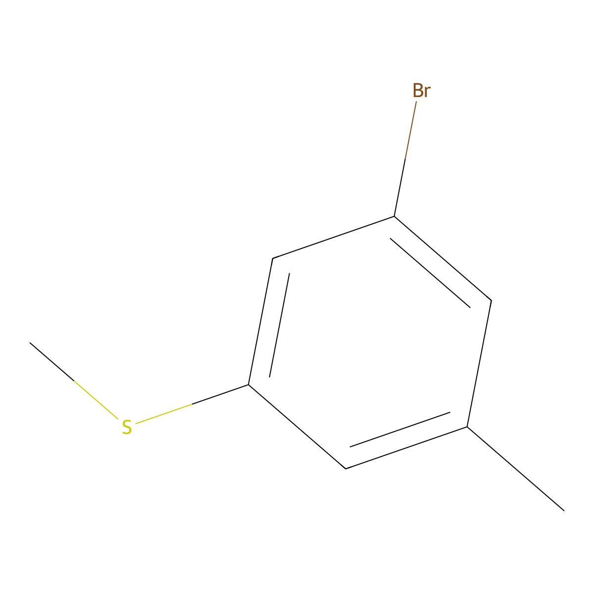 (3-Bromo-5-methylphenyl)(methyl)sulfane molecular structure, CAS 1824587-08-7