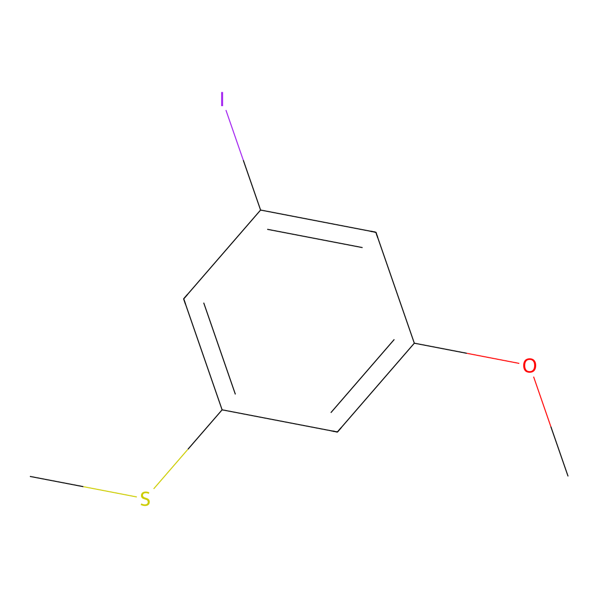 (3-Iodo-5-methoxyphenyl)(methyl)sulfane molecular structure, CAS 1824587-89-4
