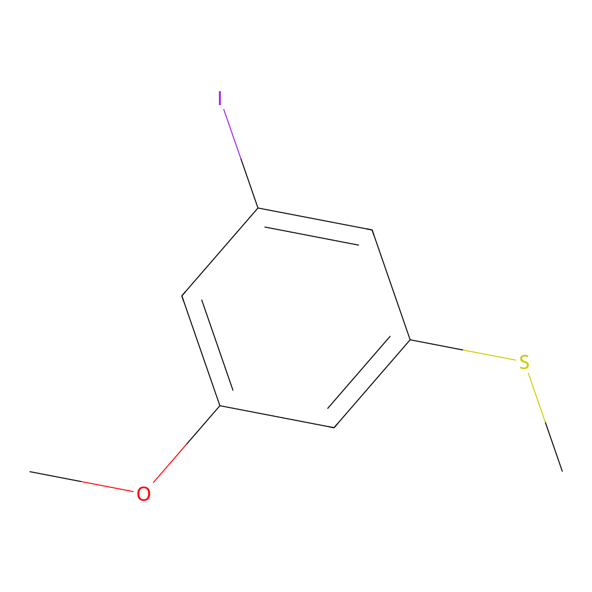(3-Iodo-5-methoxyphenyl)(methyl)sulfane molecular structure, CAS 1824587-89-4