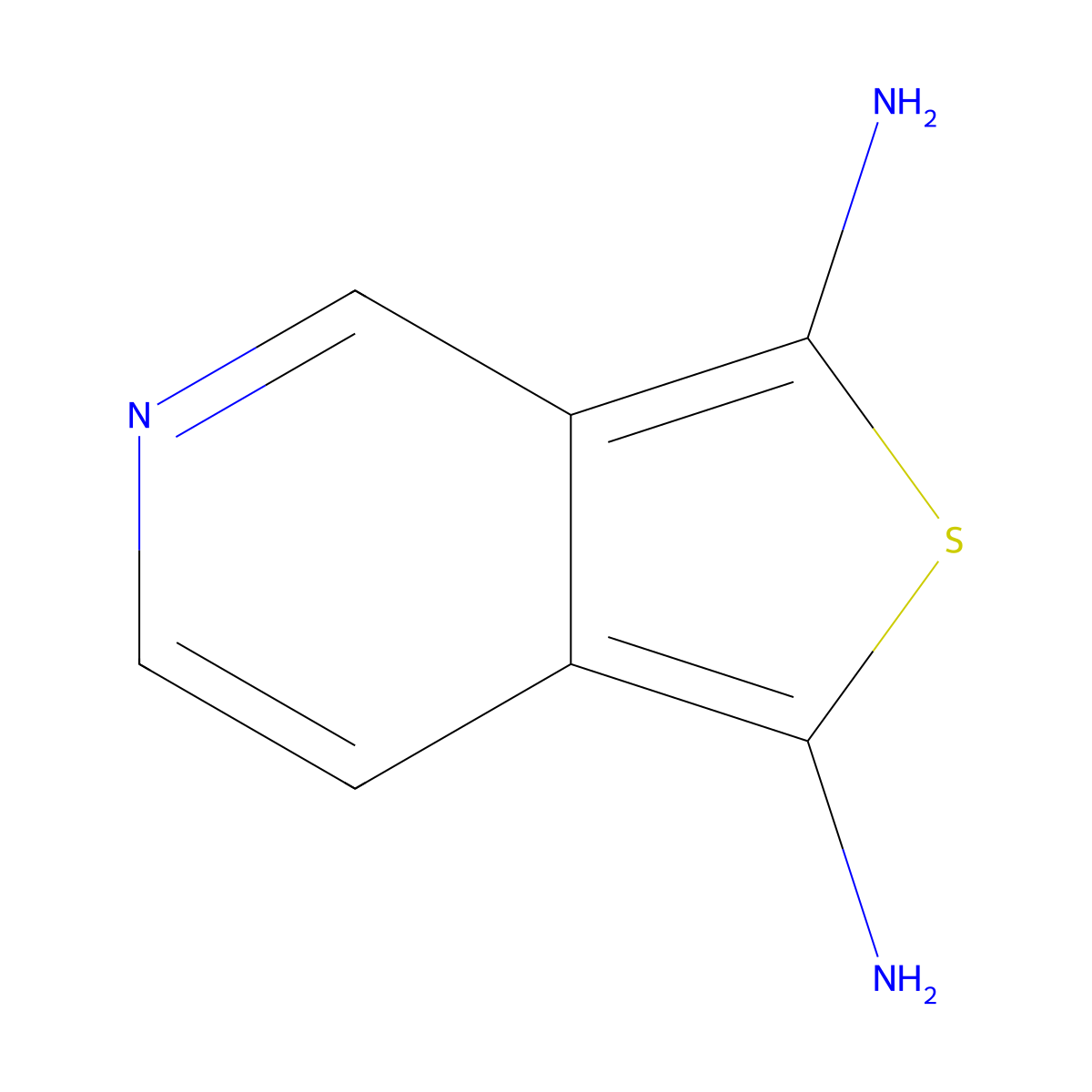 Thieno[3,4-c]pyridine-1,3-diamine molecular structure, CAS 1824592-95-1