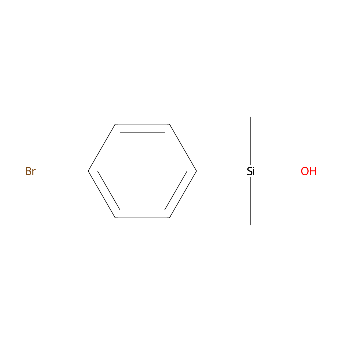 (4-Bromophenyl)(dimethyl)silanol molecular structure, CAS 18246-02-1