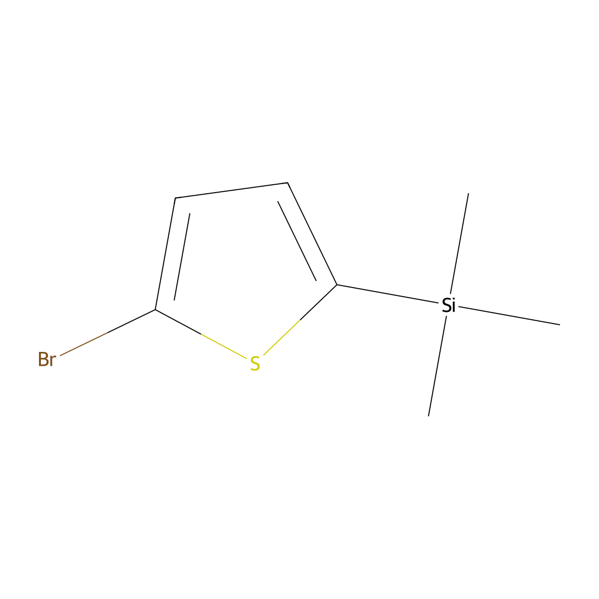 2-Bromo-5-(trimethylsilyl)thiophene molecular structure, CAS 18246-28-1