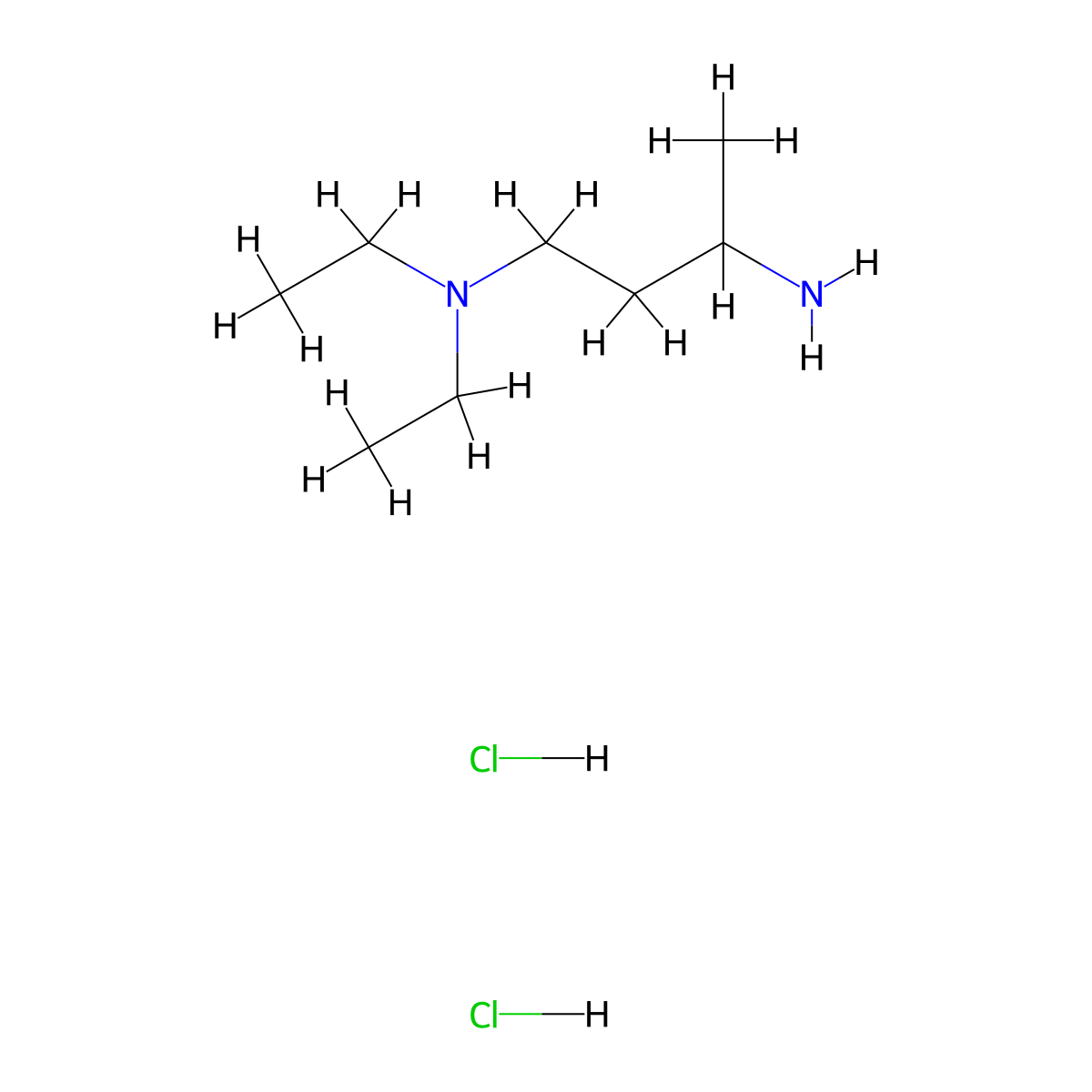 (3-Aminobutyl)diethylamine dihydrochloride molecular structure, CAS 18246-92-9