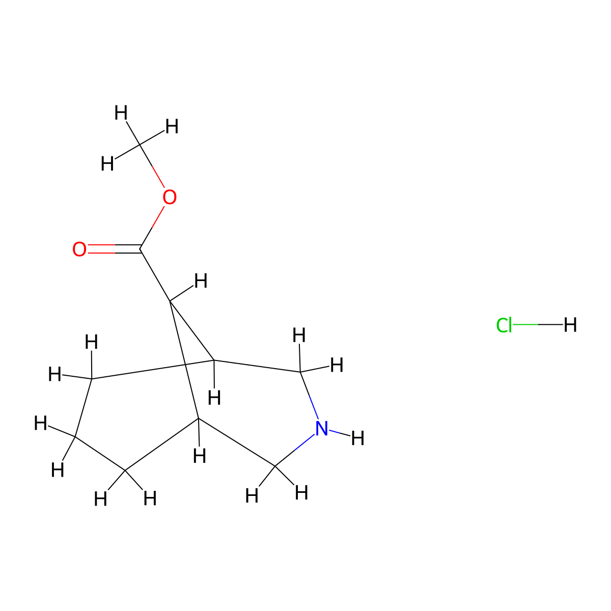 Methyl 3-azabicyclo[3.3.1]nonane-9-carboxylate hydrochloride molecular structure, CAS 1824600-23-8