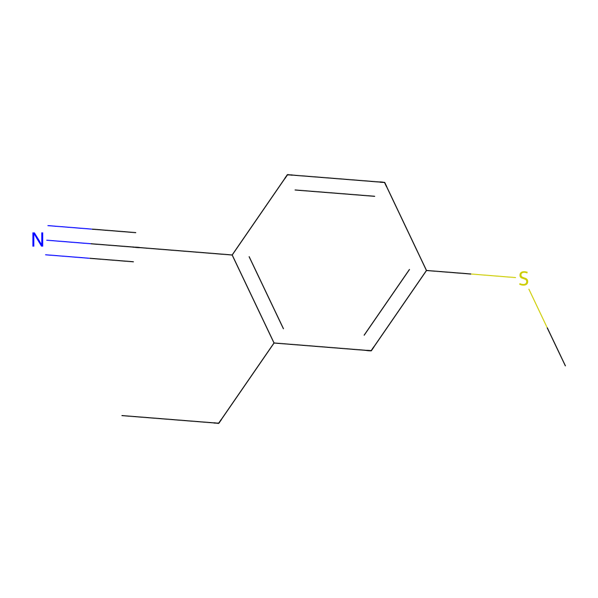 2-Ethyl-4-(methylthio)benzonitrile molecular structure, CAS 1824601-92-4