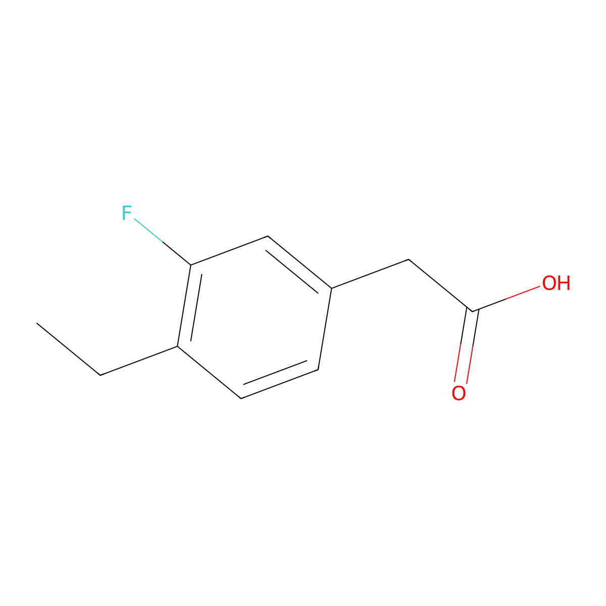 2-(4-Ethyl-3-fluorophenyl)acetic acid molecular structure, CAS 1824602-36-9