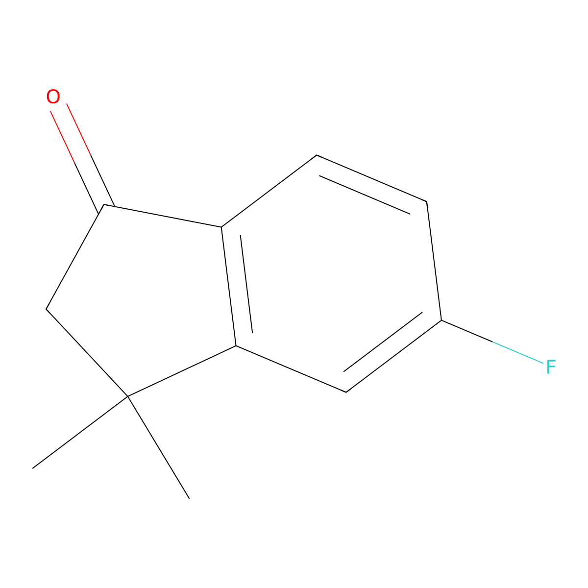 5-Fluoro-3,3-dimethyl-2,3-dihydro-1h-inden-1-one molecular structure, CAS 1824604-63-8