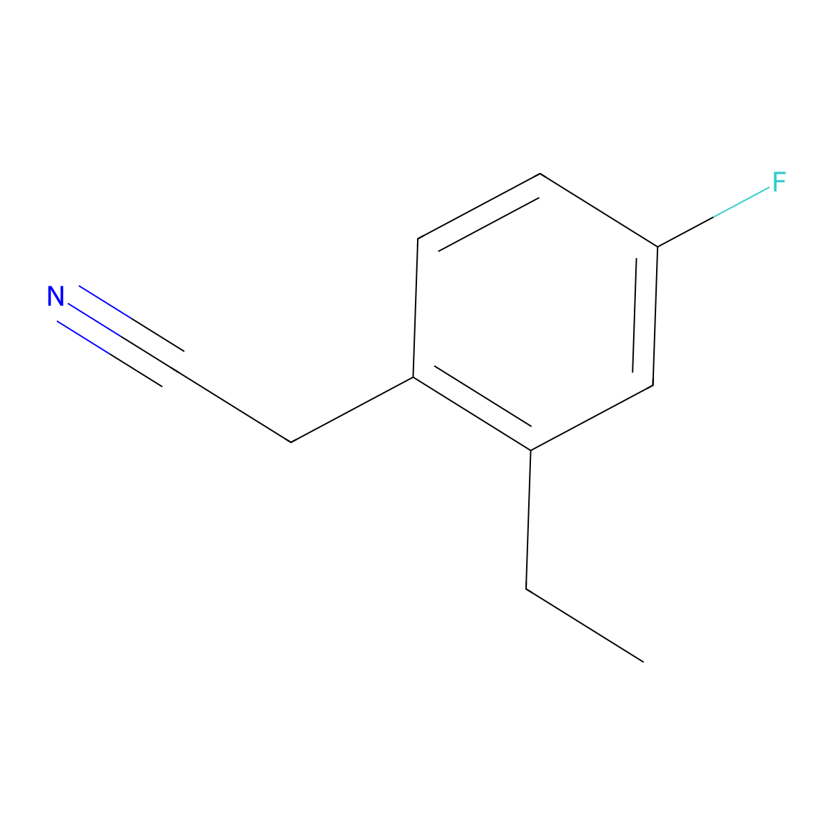2-(2-Ethyl-4-fluorophenyl)acetonitrile molecular structure, CAS 1824605-14-2