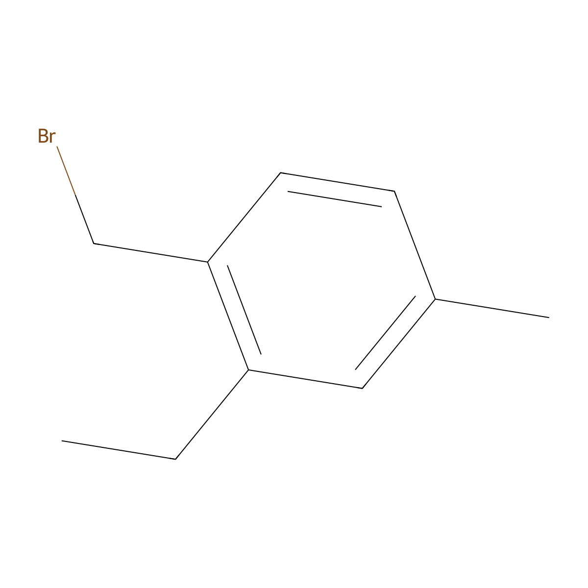 1-(Bromomethyl)-2-ethyl-4-methylbenzene molecular structure, CAS 1824605-44-8