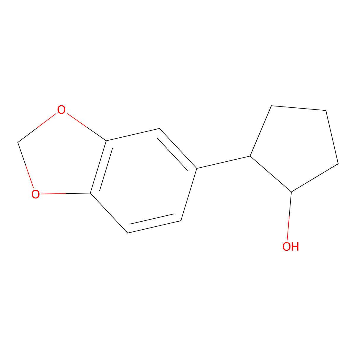 2-(BenZo[d][1,3]dioxol-5-yl)cyclopentanol molecular structure, CAS 1824608-03-8