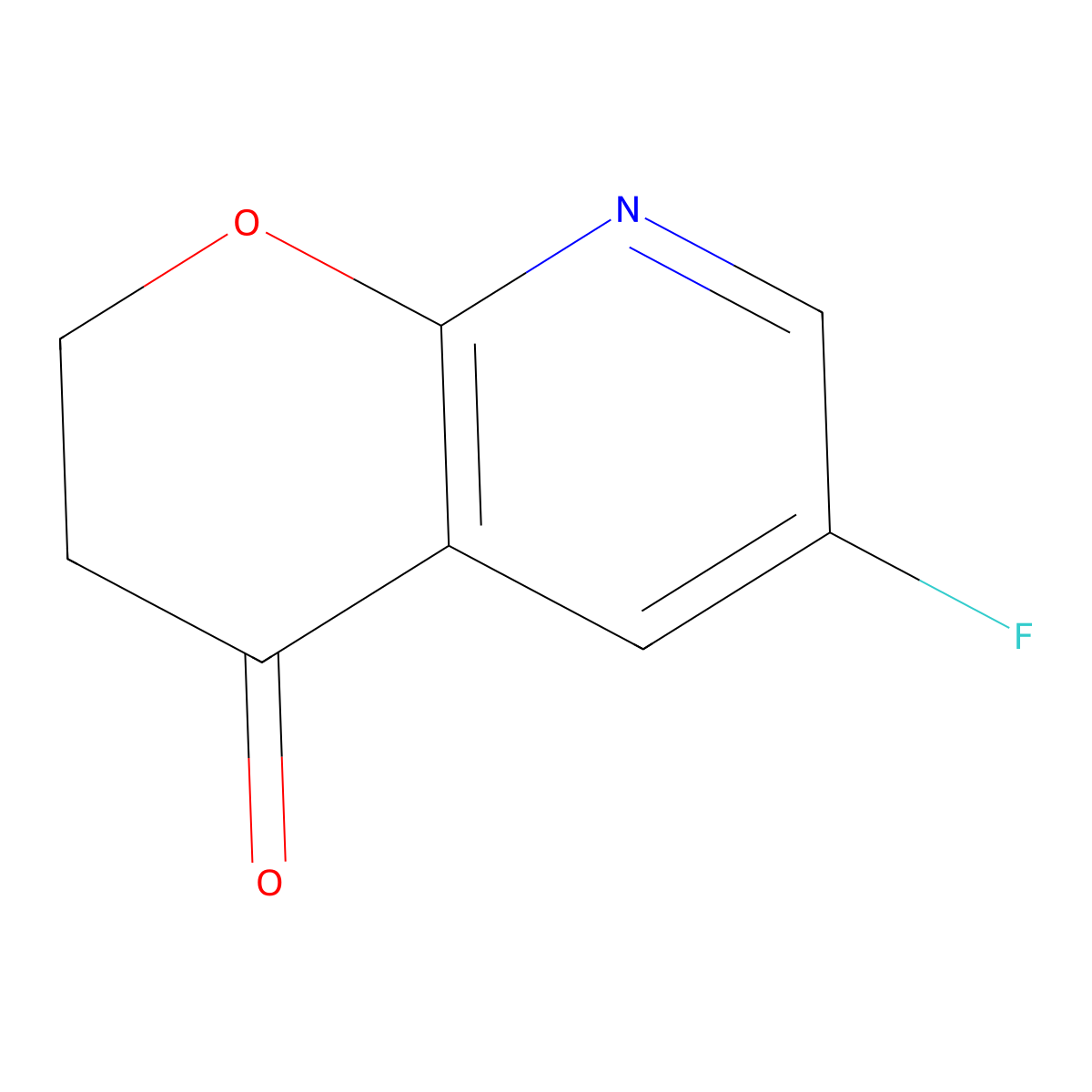 6-fluoro-2H,3H,4H-pyrano[2,3-b]pyridin-4-one molecular structure, CAS 1824622-81-2