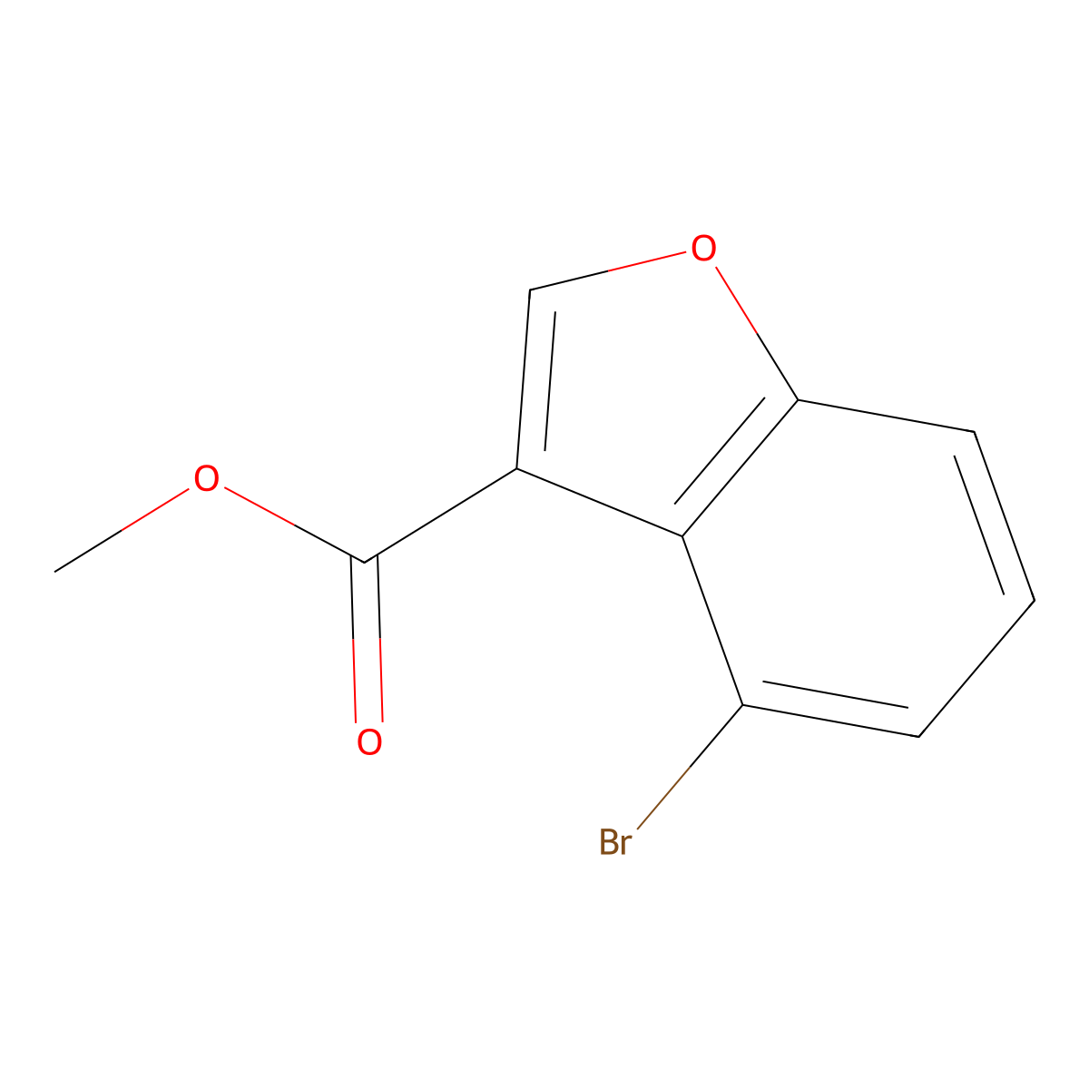 Methyl 4-bromobenzofuran-3-carboxylate molecular structure, CAS 1824627-28-2