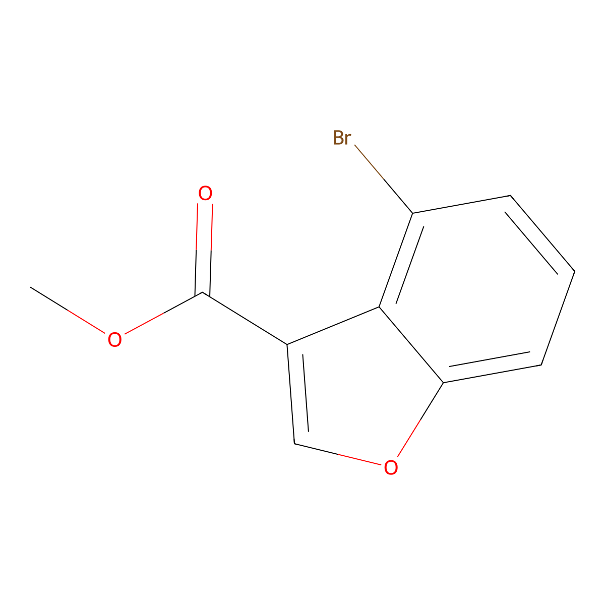 Methyl 4-bromobenzofuran-3-carboxylate molecular structure, CAS 1824627-28-2