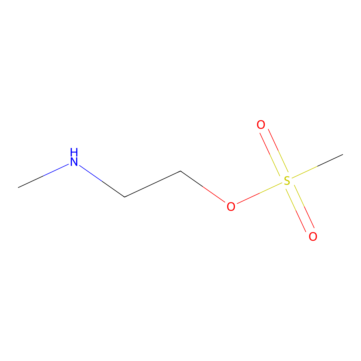 2-(Methylamino)ethyl methanesulfonate molecular structure, CAS 1824627-51-1