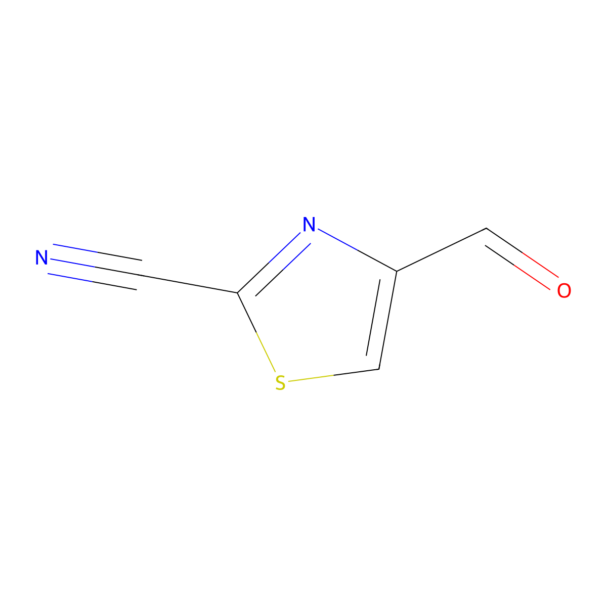 4-Formyl-1,3-thiazole-2-carbonitrile molecular structure, CAS 1824628-02-5