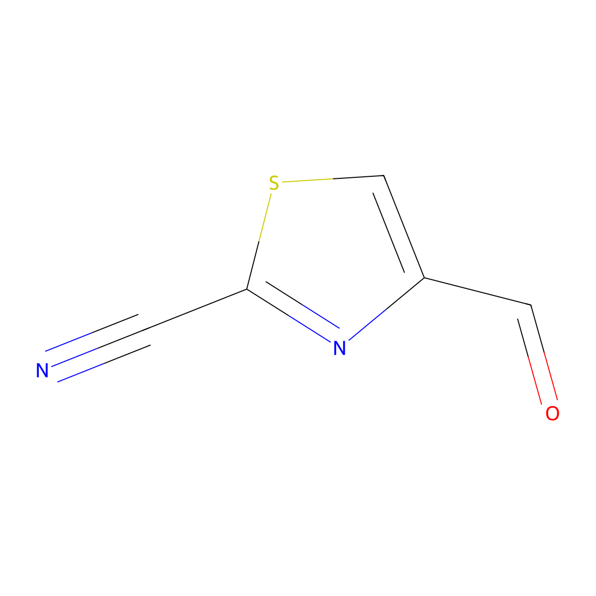 4-Formyl-1,3-thiazole-2-carbonitrile molecular structure, CAS 1824628-02-5